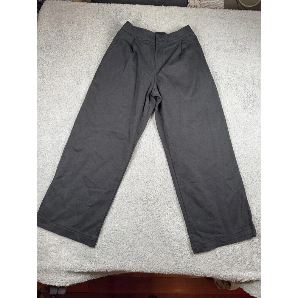 Alo Yoga Pursuit Trouser Pants Womens Black Wide Leg High Waist‎ Athleisure 28